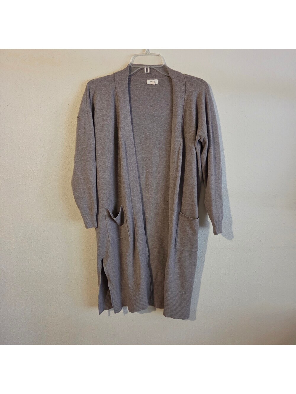 Debut long tan cardigan